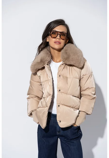 Зимно яке Cesima с вата и подплата от еко пух - Бежов