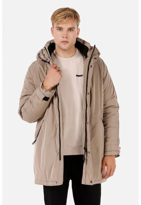 Зимно яке с цип - Бежов