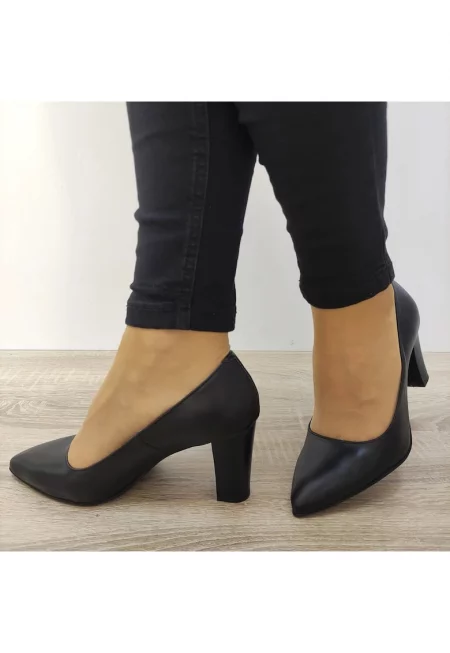 471-6 Елегантни дамски обувки черни - 40 - черни