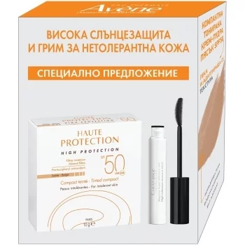 АВЕН СЪН Слънцезащитна минерална крем-пудра за лице SPF50 пясъчен цвят + спирала 7 мл. ПРОМО