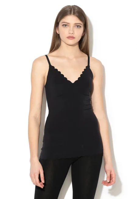 Безшевен топ Micro Lovers с отделящи се подплънки - Черен