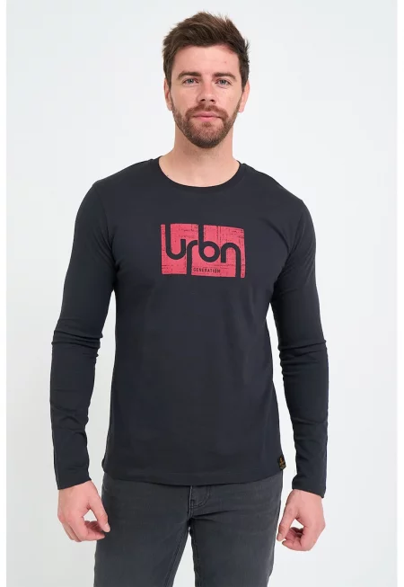 Блуза с овално деколте и принт