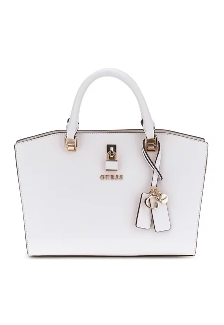 Чанта с външен джоб с цип - Крем