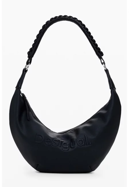 Чанта за рамо от еко кожа с релефно лого