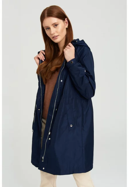 Дълъг шлифер с качулка