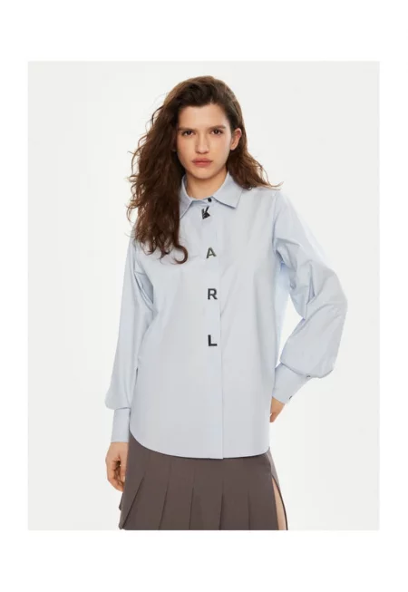 Дамска риза -  304578724 - Органичен памук - Син - Син