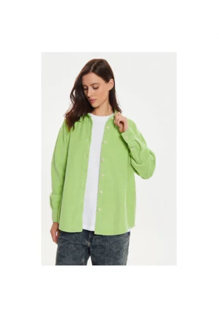 Дамска риза -  304610721 - Памук - Зелен - Зелен