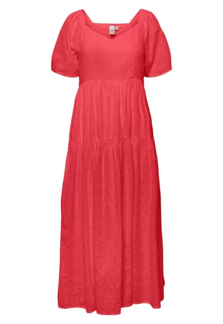 Дамска рокля -  Памук - 301808251 - Розово