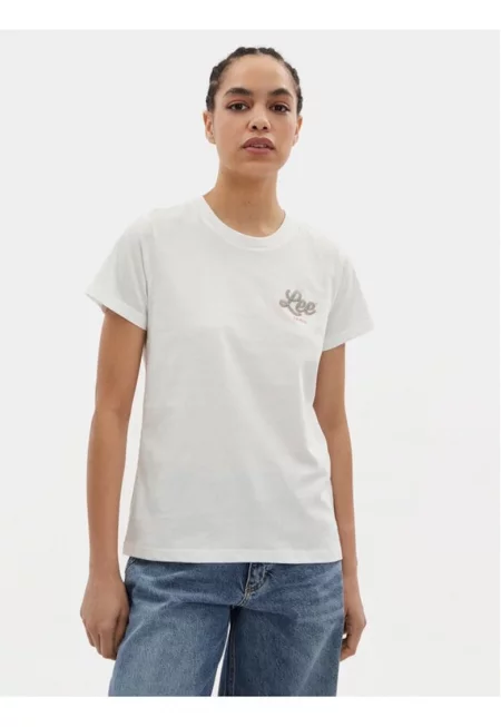 Дамска тениска -  592295 - Екрю - Памук -