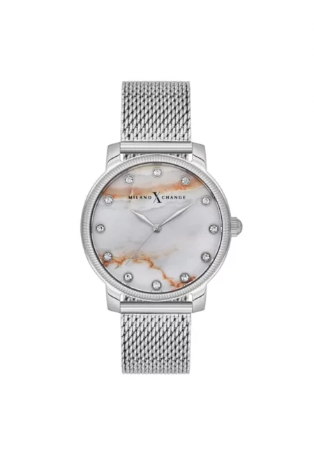Дамски часовник  MEX1138 - 38мм - стоманена верижка - сребрист - водоустойчив 3 ATM