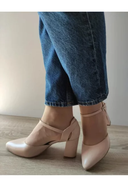 Дамски Обувки  30216 Елегантни - Нюд слонова кост