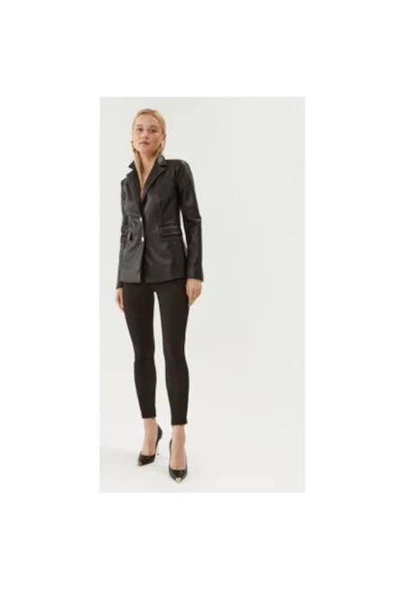 Дамски панталон -  303502423 - Полиестер - Черен - Черен