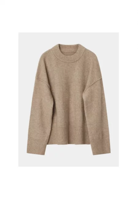Дамски пуловер -  304007743 - Вълна алпака/Вълна/Полиамид - Бежов - Бежов