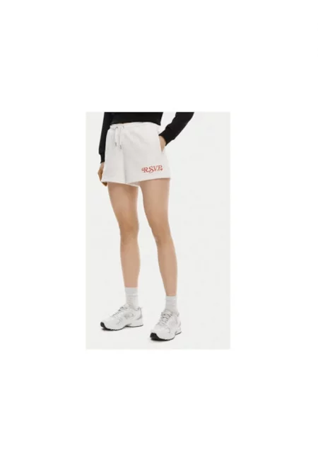 Дамски спортни шорти  FAW1032 - Памук/Полиестер - Бял - Бял