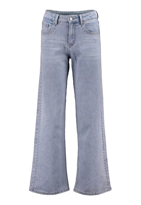 Дънки с широк крачол - Прашно синьо