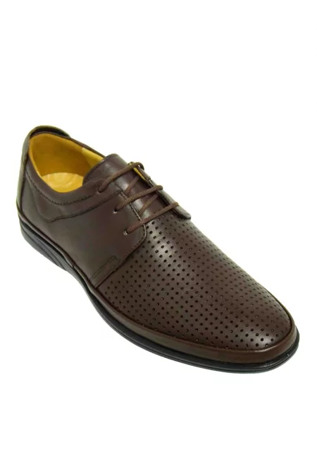 Ежедневни мъжки перфорирани обувки  Тъмнокафяв