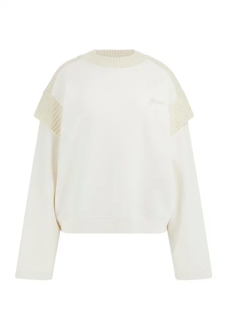 Фитнес суитшърт с плетени панели