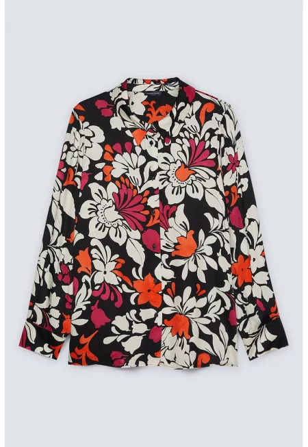 Флорална риза с дълги ръкави