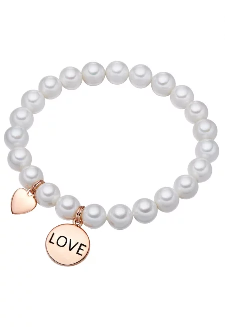 Гривна с перли - Бял