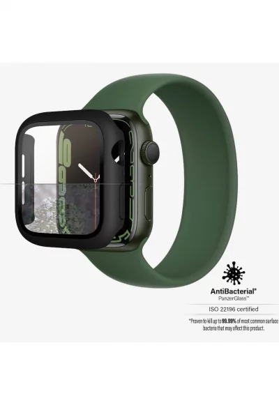 Калъф  за Apple watch Series 7 - 41 мм - Прозрачен/Черна рамка