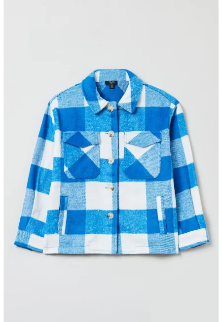 Карирано яке тип риза с джобове на гърдите