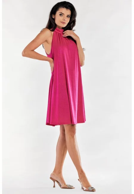 Къса рокля без ръкави - елегантна - в А А556