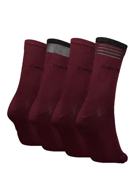 Къси чорапи с бляскави нишки - 4 чифта