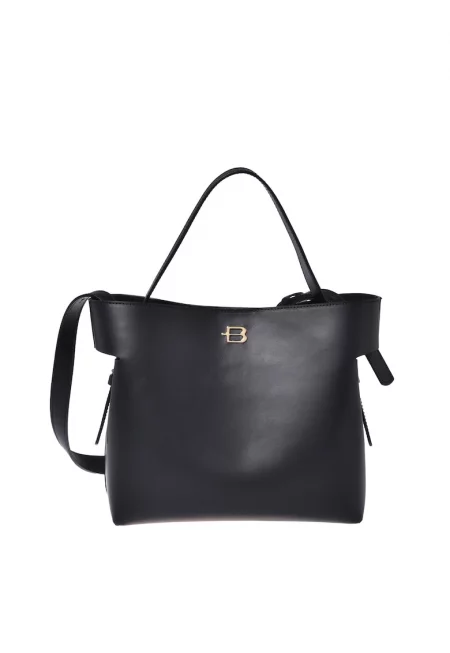 Кожена чанта с лого -