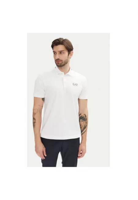 Мъжка поло риза  Emporio Armani - 7M000184 AF13511 - Памук - 2XL INTL - Бяла