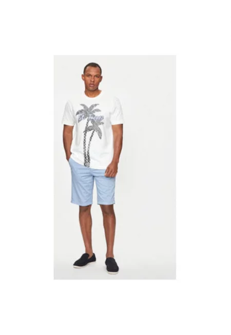 Мъжка тениска -  303730017 - Органичен памук - Бежов - Бежов