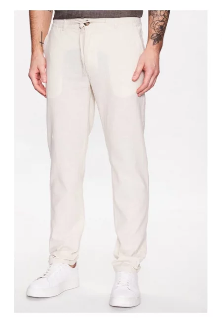 Мъжки панталон -  301869924 - Лен - Бежов