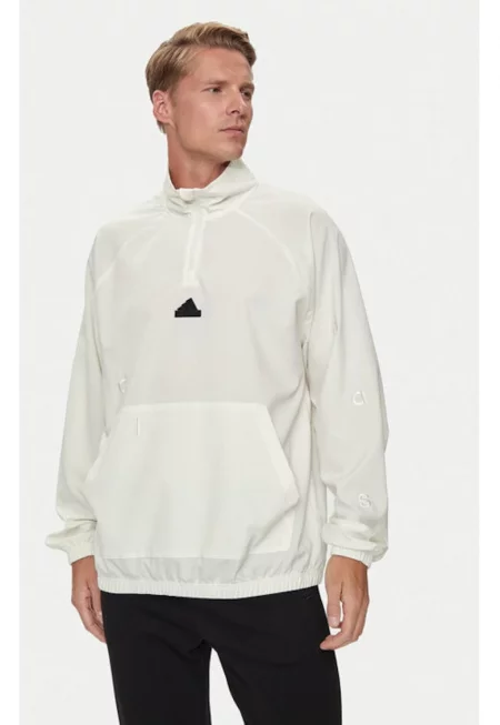 Мъжки суитшърт -  303550790 - Рециклиран полиестер - Бял - Бял