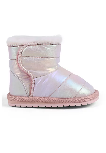 Метализирани боти с велкро с вълнена подплата