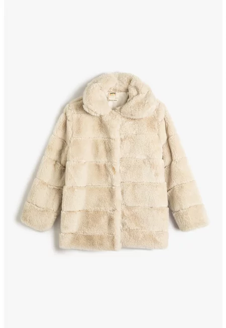 Палто от еко пух с капси