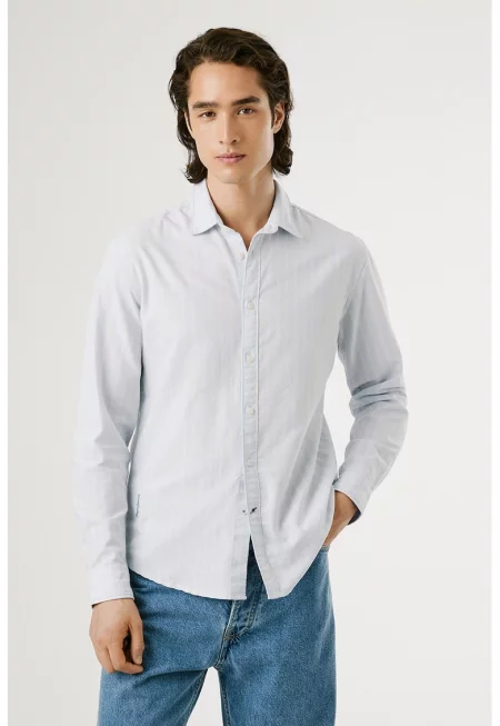 Памучна раирана риза