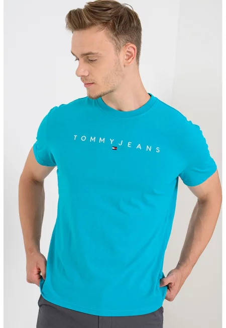 Памучна тениска с бродирано лого