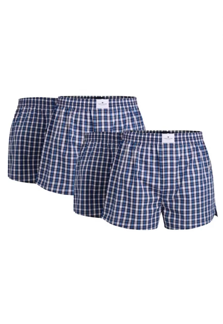 Памучни боксерки - 4 чифта - Син