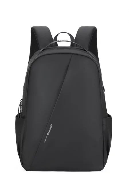 Раница с диагонален цип - Черен