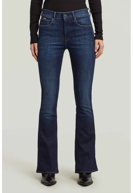 Разкроени дънки с висока талия