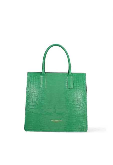 Релефна кожена чанта за рамо