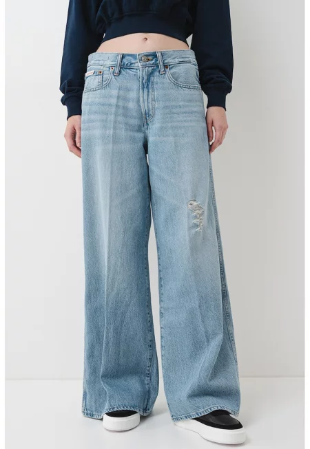 Широки дънки Broadway - Светлосин