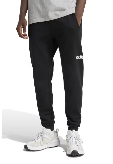 Скосен спортен панталон с джобове - Черен