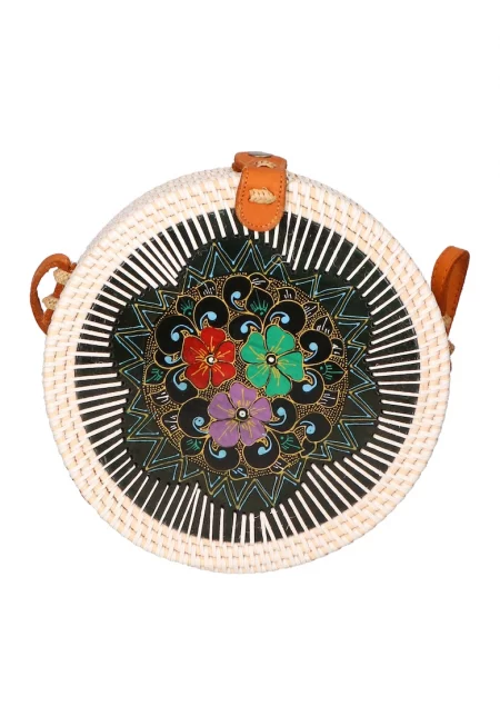 Сламена чанта през рамо