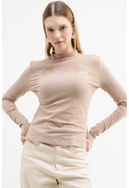 Слим блуза с ниска яка