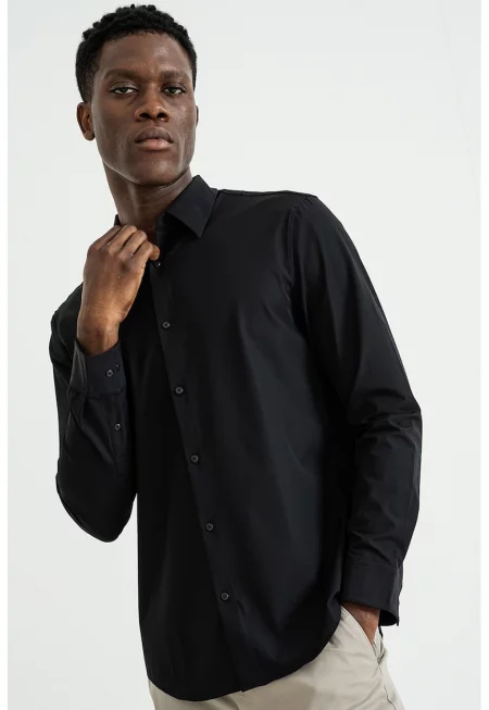 Слим риза - Черен