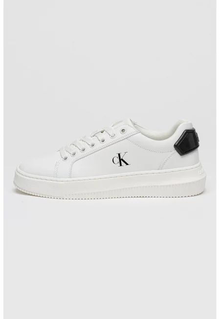 Спортни обувки от кожа и еко кожа - Черен/Бял