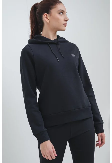 Стандартно худи с малко лого - Черен