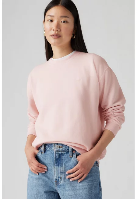 Суитшърт Everyday с паднали ръкави - Пастелнорозов