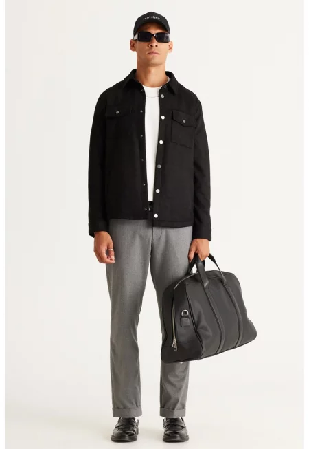 Свободен панталон с регулируема талия - Сив