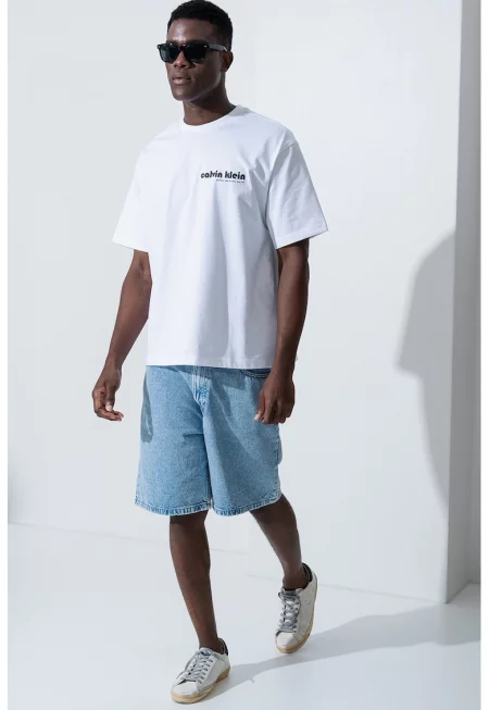 Тениска с лого - Бял/Черен